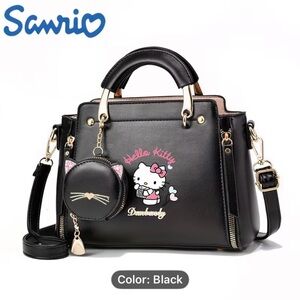 Sanrio Black Hello Kitty Satchel with Charm